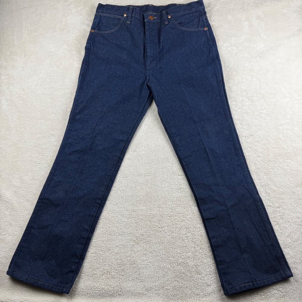 Wrangler Jeans Mens Cowboy Cut Rigid‎ 36x30 Denim Five Pocket Straight Leg